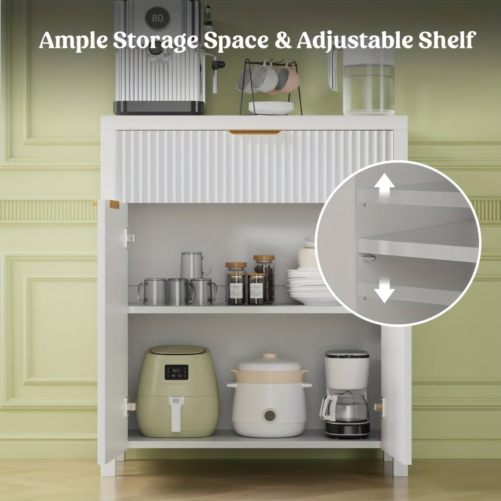 28in Sideboard Buffet Cabinet Sturdy 28in Sideboard Buffet Cabinet with Adjustable Shelves & Drawers