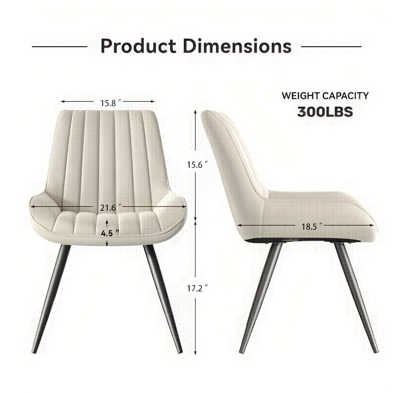 Modern Dining Chairs Set Of 2\u002F4! Comfy Dining Room Chairs Reception Chair with Thick Cushions