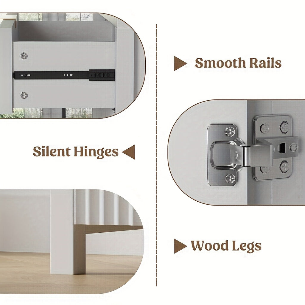28in Sideboard Buffet Cabinet Sturdy 28in Sideboard Buffet Cabinet with Adjustable Shelves & Drawers