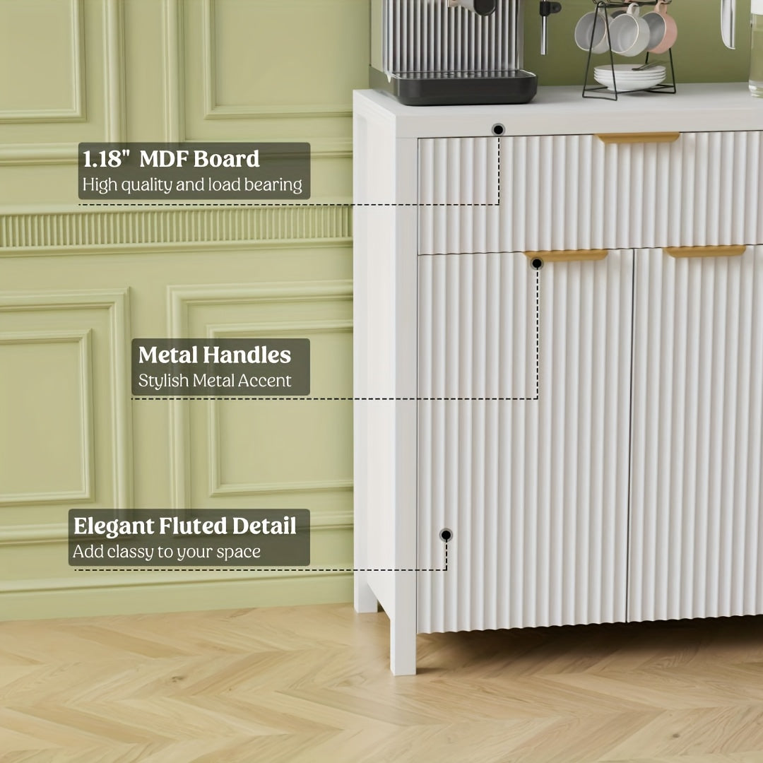 28in Sideboard Buffet Cabinet Sturdy 28in Sideboard Buffet Cabinet with Adjustable Shelves & Drawers