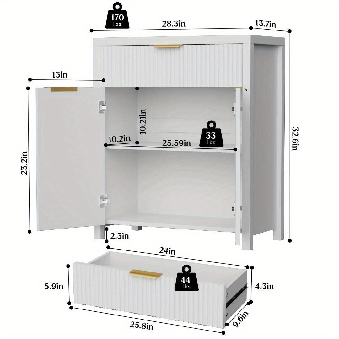 28in Sideboard Buffet Cabinet Sturdy 28in Sideboard Buffet Cabinet with Adjustable Shelves & Drawers