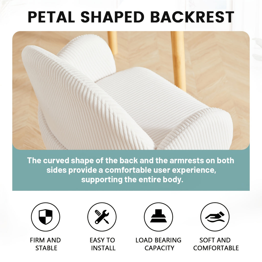 Set of 2 Modern Dining Chairs with Upholstered Cushioned Seats & Sturdy Metal Legs